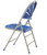 National Public Seating 1105 1100 Series 18.5" W Blue Plastic Deluxe Fan Back Folding Chair