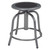 National Public Seating 6810-02 6800 Series 24" H Black Metal Seat and Gray Frame Swivel Designer Stool