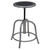 National Public Seating 6810-02 6800 Series 24" H Black Metal Seat and Gray Frame Swivel Designer Stool