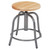 National Public Seating 6800W-02 6800 Series 25" H Brown Metal Seat and Gray Frame Swivel Designer Stool