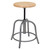 National Public Seating 6800W-02 6800 Series 25" H Brown Metal Seat and Gray Frame Swivel Designer Stool
