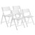 National Public Seating 1421 AirFlex Series 19.75" W White Polypropylene Premium Folding Chair