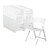 National Public Seating 1421 AirFlex Series 19.75" W White Polypropylene Premium Folding Chair