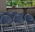 National Public Seating 1115 1100 Series 18.5" W Dark Blue Plastic Deluxe Fan Back Folding Chair