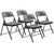 National Public Seating 820 800 Series 18.75" W Charcoal Slate Premium Lightweight Plastic Folding Chair
