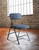 National Public Seating 2204 2200 Series 18.75" W Blue Deluxe Fabric and Char-Blue Frame Upholstered Folding Chair