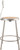 National Public Seating 6224B 39" H Brown Round Wood Seat Heavy Duty Steel Stool with White Backrest