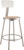 National Public Seating 6224B 39" H Brown Round Wood Seat Heavy Duty Steel Stool with White Backrest