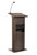 National Public Seating 111PLS-RW Power Plus Series 12.5" W x 4.25" D Ribbonwood Lectern with Oklahoma Sound