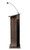 National Public Seating 111PLS-RW Power Plus Series 12.5" W x 4.25" D Ribbonwood Lectern with Oklahoma Sound