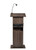 National Public Seating 111PLS-RW Power Plus Series 12.5" W x 4.25" D Ribbonwood Lectern with Oklahoma Sound