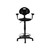 National Public Seating 6722HB-A 6700 Series 48" H Black Polyurethane Kangaroo Task Chair with Arms