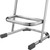 National Public Seating 6624B 6600 Series 36.75" W Black Rounded Square Polypropylene Seat Chrome Plated Frame Elephant Z-Stool with Backrest