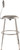 National Public Seating 6418HB 41.5" H Gray Round Vinyl Padded Heavy Duty Steel Stool with Backrest