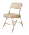 National Public Seating 3201 3200 Series 18.75" W Beige Vinyl Premium Upholstered Folding Chair