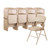 National Public Seating 3201 3200 Series 18.75" W Beige Vinyl Premium Upholstered Folding Chair