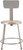 National Public Seating 6218B 33" H Brown Round Wood Seat Heavy Duty Steel Stool with Gray Backrest
