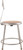 National Public Seating 6218B 33" H Brown Round Wood Seat Heavy Duty Steel Stool with Gray Backrest