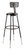 National Public Seating 6430HB-10 53.5" H Black Round Vinyl Padded Heavy Duty Steel Stool with Backrest