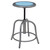 National Public Seating 6805-02 6800 Series 24" H Blueberry Metal Seat and Gray Frame Swivel Designer Stool