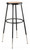 National Public Seating 6230H-10 38.5" H Brown Round Metal Seat Black Frame Heavy Duty Steel Stool