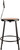 National Public Seating 6224B-10 39" H Brown Round Wood Seat Heavy Duty Steel Stool with Gray Frame
