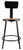 National Public Seating 6224B-10 39" H Brown Round Wood Seat Heavy Duty Steel Stool with Gray Frame