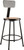 National Public Seating 6224B-10 39" H Brown Round Wood Seat Heavy Duty Steel Stool with Gray Frame