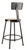 National Public Seating 6224B-10 39" H Brown Round Wood Seat Heavy Duty Steel Stool with Gray Frame