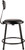 National Public Seating 6418B-10 33" H Black Round Heavy Duty Vinyl Padded Steel Stool with Backrest