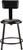 National Public Seating 6418B-10 33" H Black Round Heavy Duty Vinyl Padded Steel Stool with Backrest