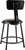 National Public Seating 6418B-10 33" H Black Round Heavy Duty Vinyl Padded Steel Stool with Backrest