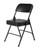 National Public Seating 3210 3200 Series 18.75" W Black Vinyl Premium Upholstered Folding Chair