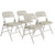 National Public Seating 1302 1300 Series 18.75" W Gray Premium Vinyl Upholstered Folding Chair