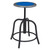 National Public Seating 6825-10 6800 Series 24" H Persian Blue Metal Seat and Black Frame Swivel Designer Stool