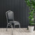 National Public Seating 9304-SV 9300 Series 17.75" W Midnight Blue Seat and Silvervein Frame Vinyl Upholstered Delux Stack Chair