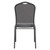 National Public Seating 9362-BT 9300 Series 17.75" W Greystone Seat and Black Sandtex Frame Delux Stack Chair