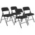 National Public Seating 2210 2200 Series 18.75" W Black Deluxe Fabric Upholstered Folding Chair