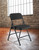 National Public Seating 2210 2200 Series 18.75" W Black Deluxe Fabric Upholstered Folding Chair