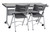 National Public Seating 620 600 Series 18.75" W Charcoal Slate Heavy Duty Plastic Folding Chair
