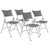 National Public Seating 620 600 Series 18.75" W Charcoal Slate Heavy Duty Plastic Folding Chair