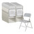 National Public Seating 802 800 Series 18.75" W Gray Premium Lightweight Plastic Folding Chair
