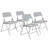 National Public Seating 802 800 Series 18.75" W Gray Premium Lightweight Plastic Folding Chair