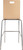 National Public Seating BCS22 Bushwick Series 46.5" H Natural Laminated Plywood Seat and Chrome Frame Stack Cafe Barstool with Back