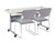 National Public Seating 8652 8600 Series 19" W Gray Fabric Padded Signature Stack Chair