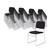 National Public Seating 8660 8600 Series 19" W Black Fabric Padded Signature Stack Chair