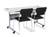 National Public Seating 8660 8600 Series 19" W Black Fabric Padded Signature Stack Chair