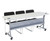 National Public Seating 8660 8600 Series 19" W Black Fabric Padded Signature Stack Chair