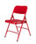 National Public Seating 240 200 Series 18.25" W Red Steel Square Back Premium Folding Chair