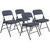 National Public Seating 2304 2300 Series 18.75" W Blue Deluxe Fabric Upholstered Premium Folding Chair